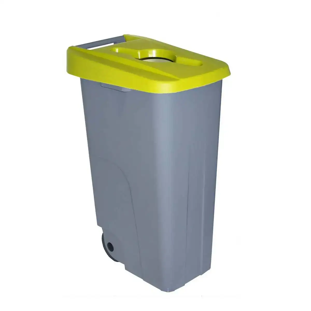 Poubelle a roulettes denox 110 l 58 x 41 x 89 cm jaune_2408. DIAYTAR COTE D'IVOIRE - Où Choisir Devient une Découverte. Explorez notre boutique en ligne et trouvez des articles qui vous surprennent et vous ravissent à chaque clic.