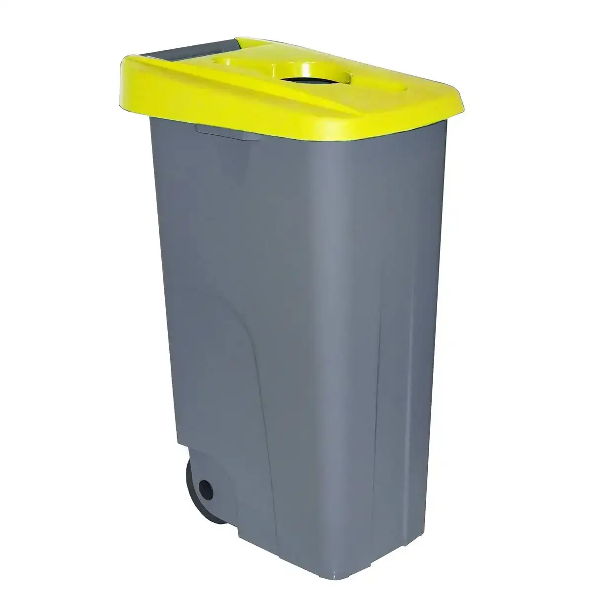Poubelle a roulettes denox 85 l 42 x 57 x 76 cm jaune_3088. DIAYTAR COTE D'IVOIRE - Où Chaque Achat Raconte une Histoire. Parcourez notre boutique en ligne pour trouver des articles qui évoquent le savoir-faire et la tradition du Côte d'Ivoire.