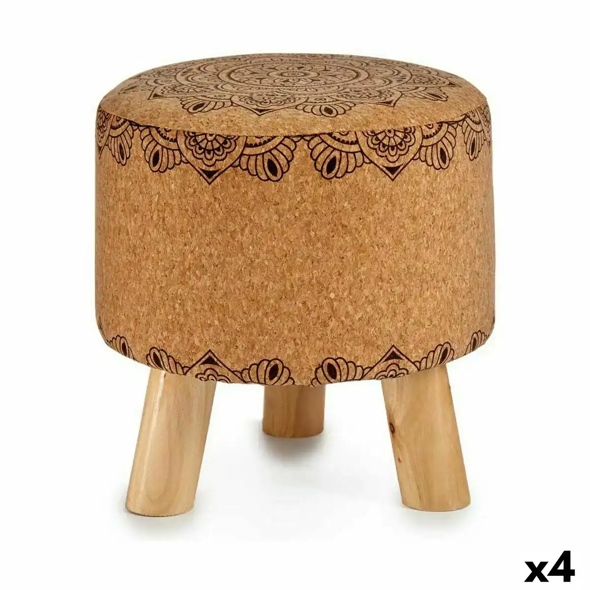 Pouf mandala marron liege bois mdf 28 x 28 x 28 cm 4 unites _9573. Bienvenue sur DIAYTAR COTE D'IVOIRE - Où Chaque Produit a son Charme. Explorez notre sélection minutieuse et trouvez des articles qui vous séduisent et vous inspirent.