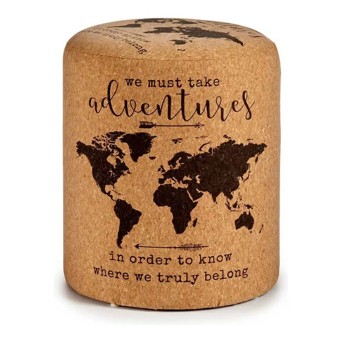 Pouf mappemonde marron 34 x 39 x 34 cm_4076. Plongez dans le Monde de DIAYTAR COTE D'IVOIRE - Où Chaque Article Raconte une Histoire. Explorez notre vaste assortiment et choisissez des produits qui vous parlent et reflètent votre style unique.