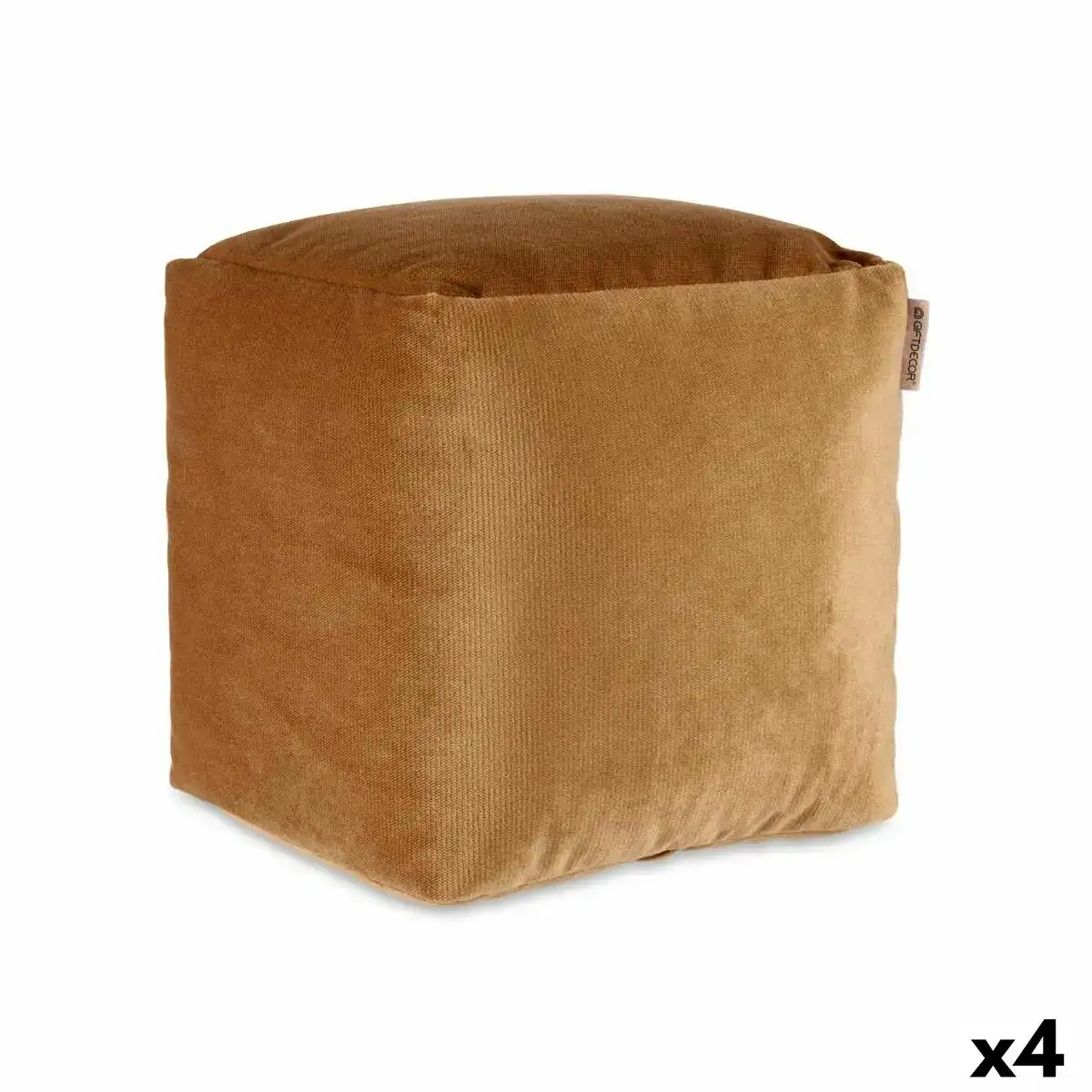 Pouf velours beige 30 x 30 x 30 cm 4 unites _5003. DIAYTAR COTE D'IVOIRE - Votre Destination Shopping Éthique. Parcourez notre gamme et choisissez des articles qui respectent l'environnement et les communautés locales.