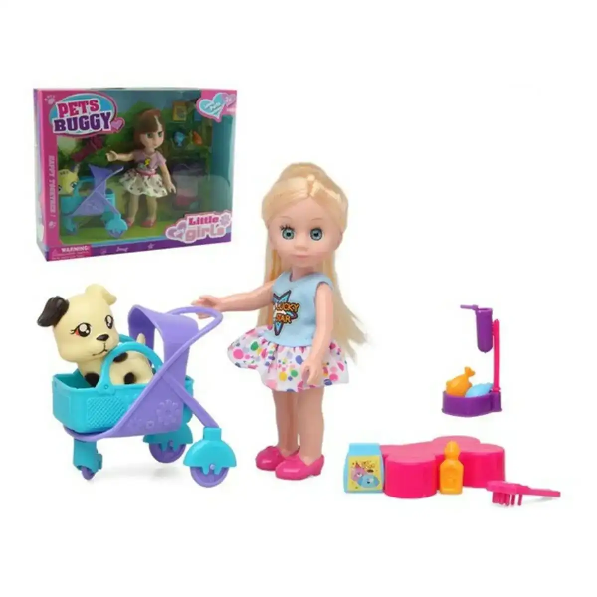 Poupee avec animal de compagnie buggy fun 110630_6312. DIAYTAR COTE D'IVOIRE - Là où la Tradition Devient Tendance. Naviguez à travers notre boutique en ligne et choisissez des produits qui allient l'authenticité au contemporain.