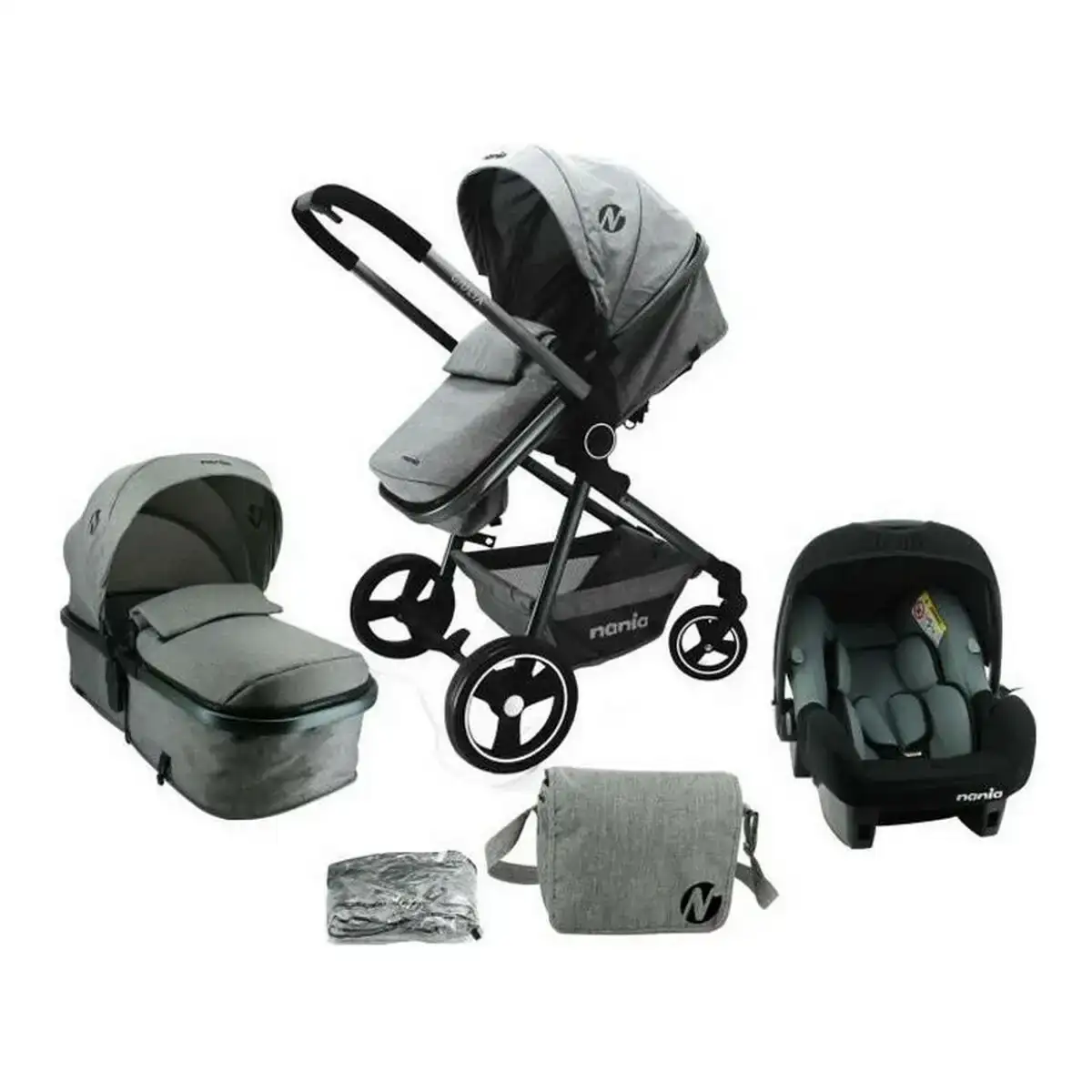 Poussette pour bebe nania gris trio_4754. Plongez dans le Monde de DIAYTAR COTE D'IVOIRE - Où Chaque Article Raconte une Histoire. Explorez notre vaste assortiment et choisissez des produits qui vous parlent et reflètent votre style unique.
