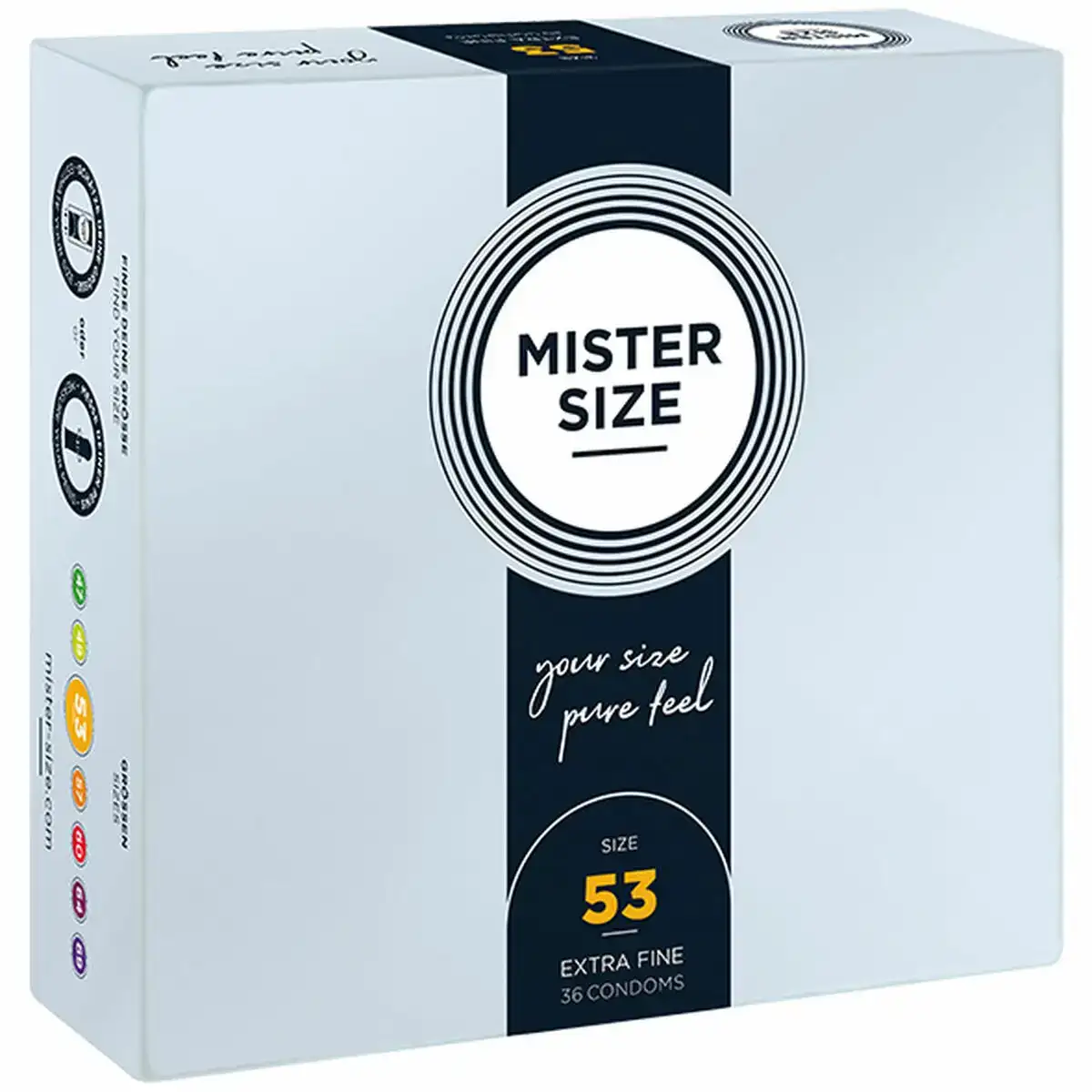 Preservatifs mister size o 5 3 cm 36 pcs _5406. DIAYTAR COTE D'IVOIRE - Où la Tradition s'Harmonise avec le Moderne. Parcourez notre gamme diversifiée et choisissez des produits qui révèlent l'âme du Côte d'Ivoire.