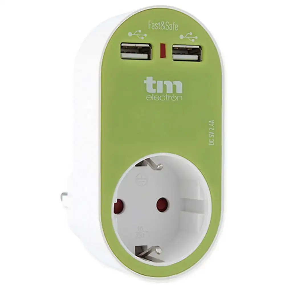 Prise murale avec 2 ports usb tm electron vert_1840. DIAYTAR COTE D'IVOIRE - L'Art de Vivre le Shopping Éthique. Parcourez notre gamme et choisissez des produits qui reflètent notre engagement envers des pratiques durables.