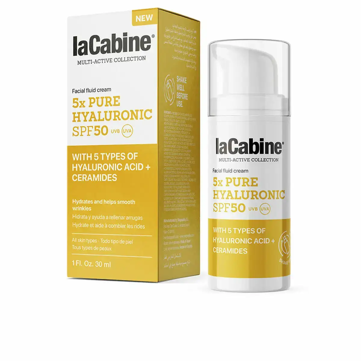 Protecteur solaire fluide lacabine 5x pure hyaluronic spf 50 30 ml_8451. DIAYTAR COTE D'IVOIRE - L'Art de Vivre le Shopping Éthique. Parcourez notre gamme et choisissez des produits qui reflètent notre engagement envers des pratiques durables.