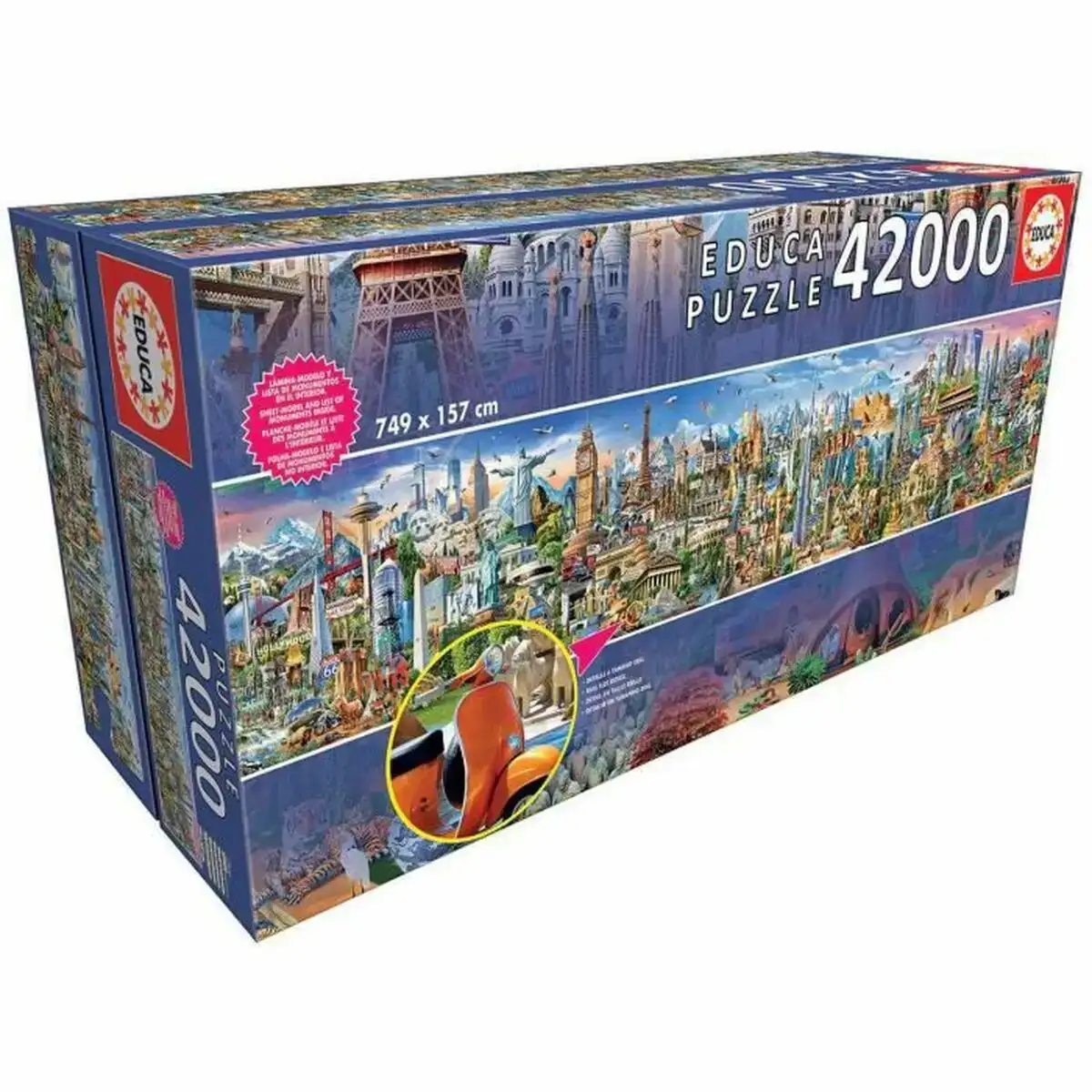 Puzzle educa 17570 around the world 42000 pieces 749 x 157 cm_5818. DIAYTAR COTE D'IVOIRE - Où Choisir est un Plaisir Responsable. Parcourez notre catalogue et choisissez des produits qui incarnent notre engagement envers des pratiques durables et éthiques.