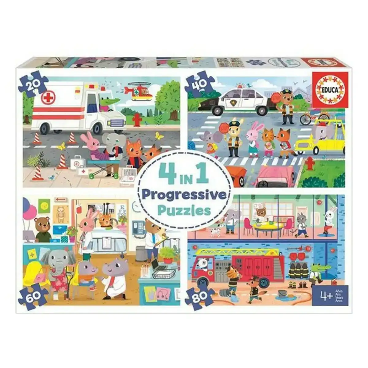 Puzzle educa 20 40 60 80 animaux 48 pcs _5593. DIAYTAR COTE D'IVOIRE - Où Choisir est une Découverte. Parcourez notre catalogue et trouvez des articles qui éveillent votre curiosité et enrichissent votre expérience shopping.
