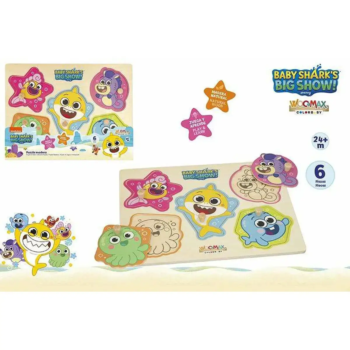 Puzzle enfant en bois baby shark 17 x 8 x 8 cm 6 pieces bois 30 x 22 cm_1192. Entrez dans l'Univers de DIAYTAR COTE D'IVOIRE - Où Choisir est un Voyage. Explorez notre gamme diversifiée et trouvez des articles qui répondent à tous vos besoins et envies.
