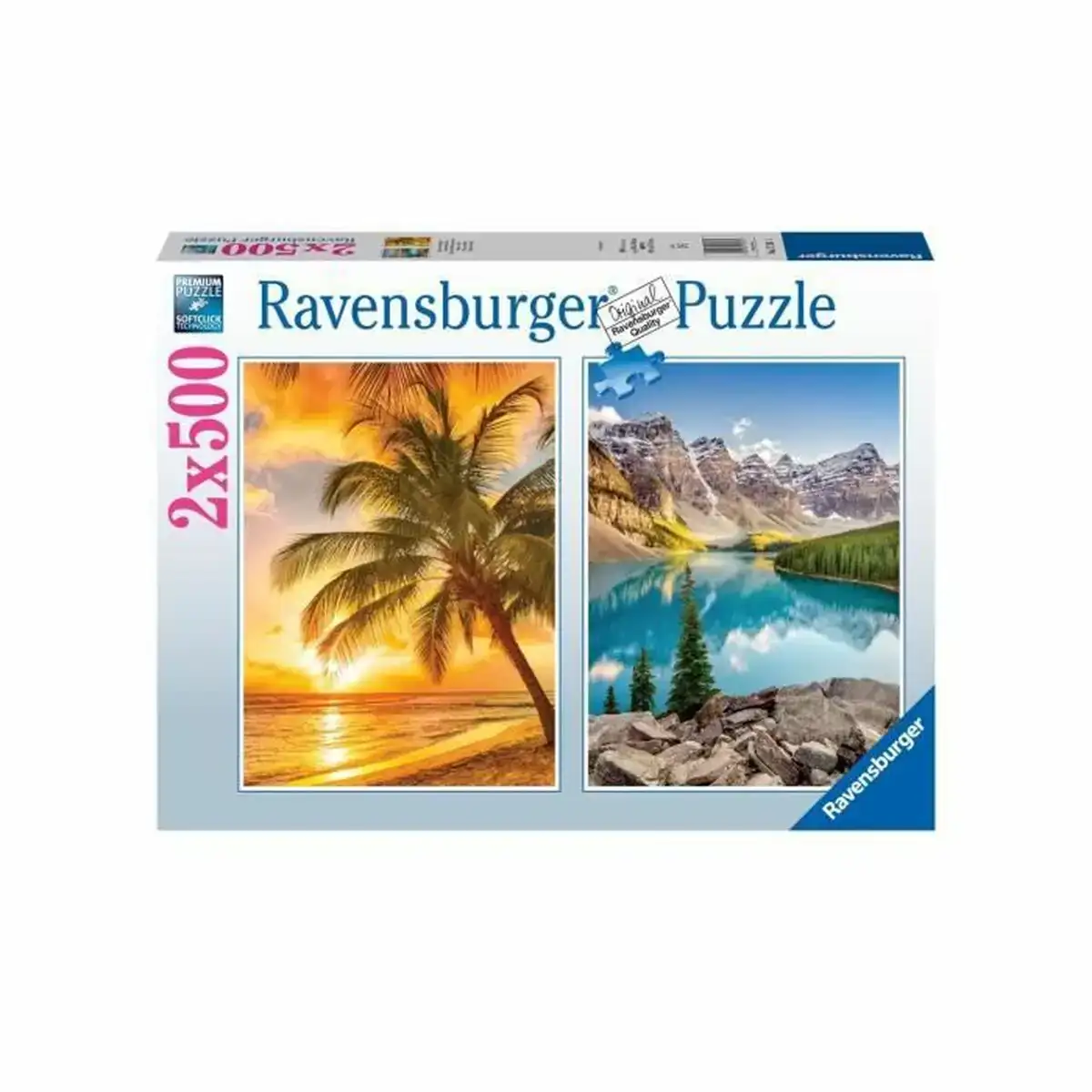 Puzzle ravensburger mountains beach 2 x 500 pieces_6507. Bienvenue dans l'univers captivant de DIAYTAR COTE D'IVOIRE - Votre Plateforme de Shopping Tout-en-Un. Parcourez notre boutique en ligne pour découvrir des produits uniques, allant des articles ménagers aux élégants accessoires de mode.