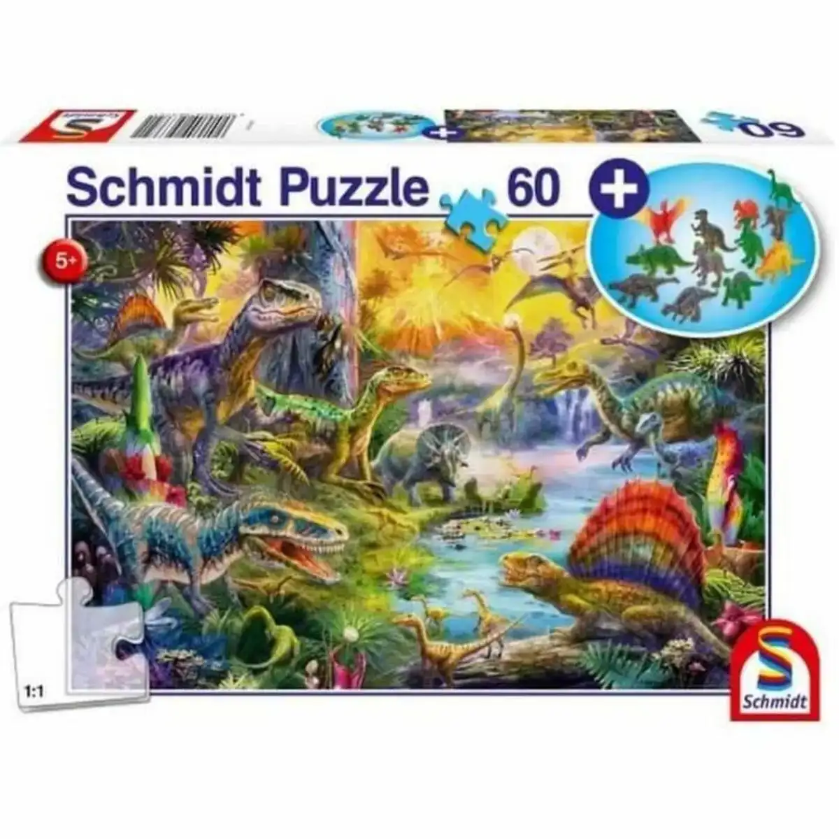 Puzzle schmidt spiele dinosaurs figurines 60 pieces_6717. DIAYTAR COTE D'IVOIRE - Votre Passage vers l'Éclat et la Beauté. Explorez notre boutique en ligne et trouvez des produits qui subliment votre apparence et votre espace.