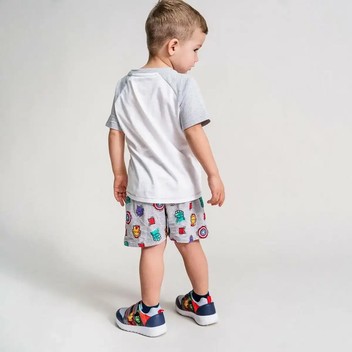 Pyjama D'Été The Avengers Blanc Gris – Image 3