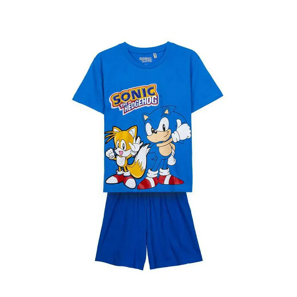 Pyjama enfant sonic bleu fonce_3075. DIAYTAR COTE D'IVOIRE - Votre Passage vers l'Éclat et la Beauté. Explorez notre boutique en ligne et trouvez des produits qui subliment votre apparence et votre espace.