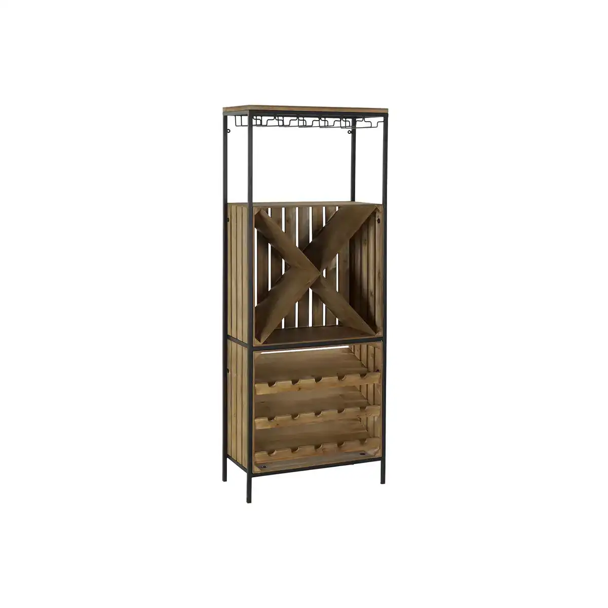Range bouteilles dkd home decor noir naturel metal sapin 60 x 30 x 160 cm_4544. DIAYTAR COTE D'IVOIRE - Où l'Élégance Rencontré l'Accessibilité. Parcourez notre catalogue et trouvez des produits qui apportent une touche de sophistication à votre vie quotidienne sans compromettre votre budget.