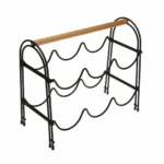 Range bouteilles versa metal bois acier 14 x 27 5 x 32 7 cm _2986. Bienvenue sur DIAYTAR COTE D'IVOIRE - Où Chaque Produit a son Histoire. Découvrez notre sélection unique et choisissez des articles qui racontent la richesse culturelle et artistique du Côte d'Ivoire.