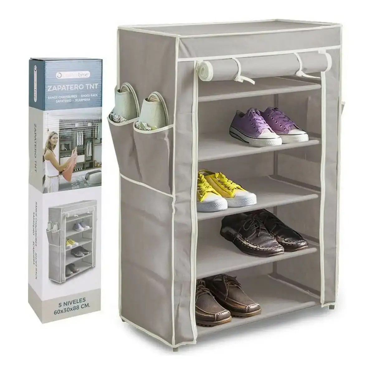 Range chaussures confortime 60 x 30 x 88 cm _2302. DIAYTAR COTE D'IVOIRE - L'Art de Vivre avec Authenticité. Explorez notre gamme de produits artisanaux et découvrez des articles qui apportent une touche unique à votre vie.
