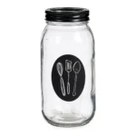 Range couverts 840 ml metal transparent verre 9 x 17 x 9 cm_1041. DIAYTAR COTE D'IVOIRE - Votre Univers Shopping Éclectique. Explorez nos offres variées et découvrez des articles qui embrassent la diversité et la polyvalence de vos besoins.