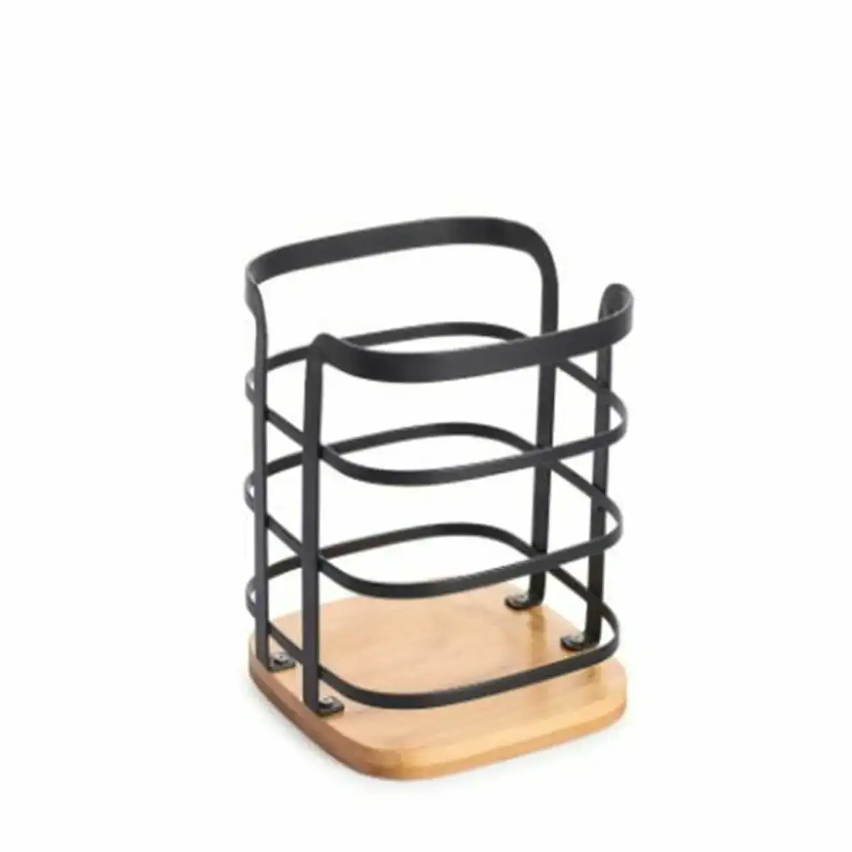 Range couverts dkd home decor 12 x 12 x 14 5 cm naturel noir acier_3802. DIAYTAR COTE D'IVOIRE - Où Choisir est un Acte d'Amour pour le Côte d'Ivoire. Explorez notre boutique en ligne et choisissez des articles qui célèbrent la culture et l'artisanat du pays.