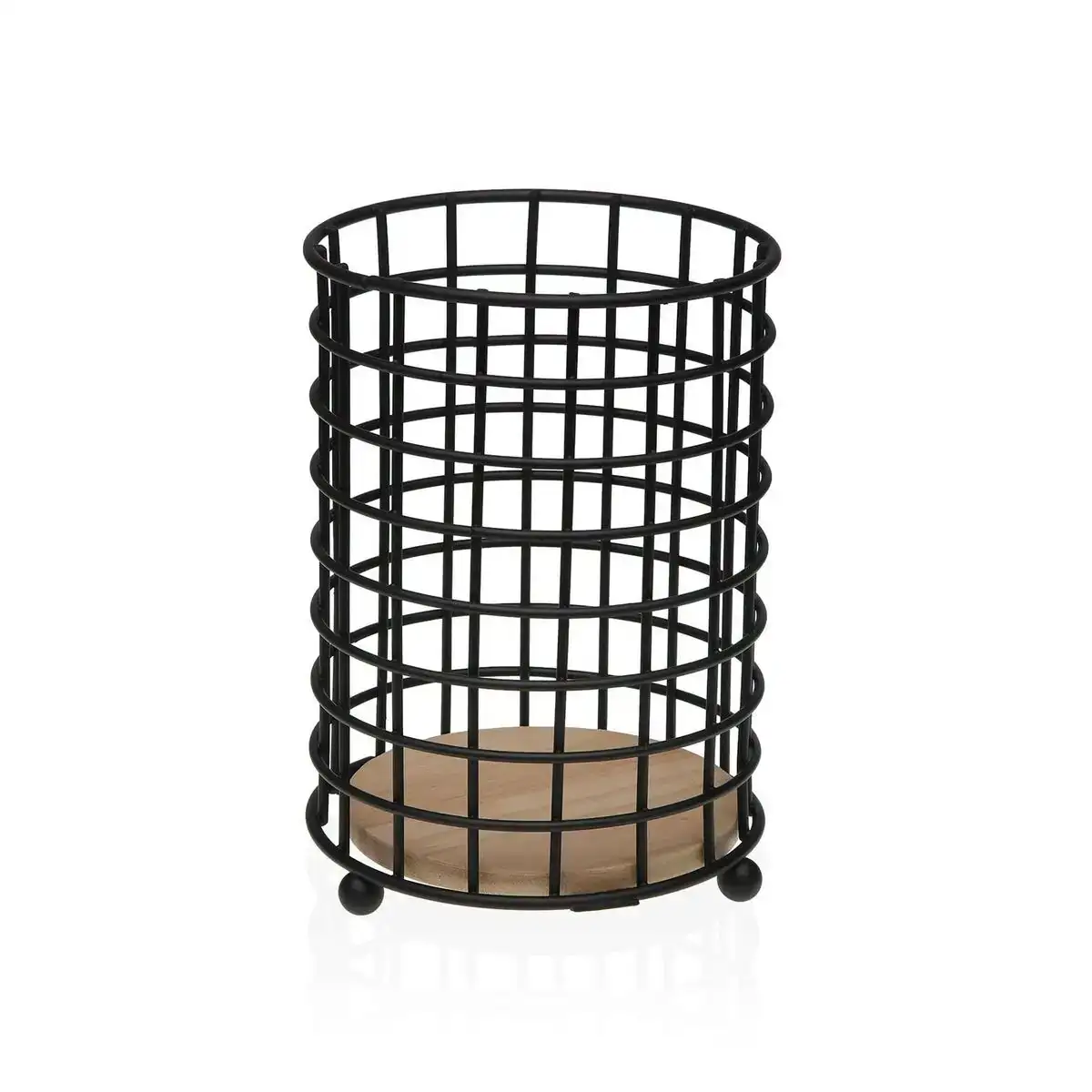 Range couverts versa noir bois bois d hevea acier fer 12 5 x 17 5 x 12 5 cm_2443. DIAYTAR COTE D'IVOIRE - Où Choisir est un Plaisir Responsable. Parcourez notre catalogue et choisissez des produits qui incarnent notre engagement envers des pratiques durables et éthiques.