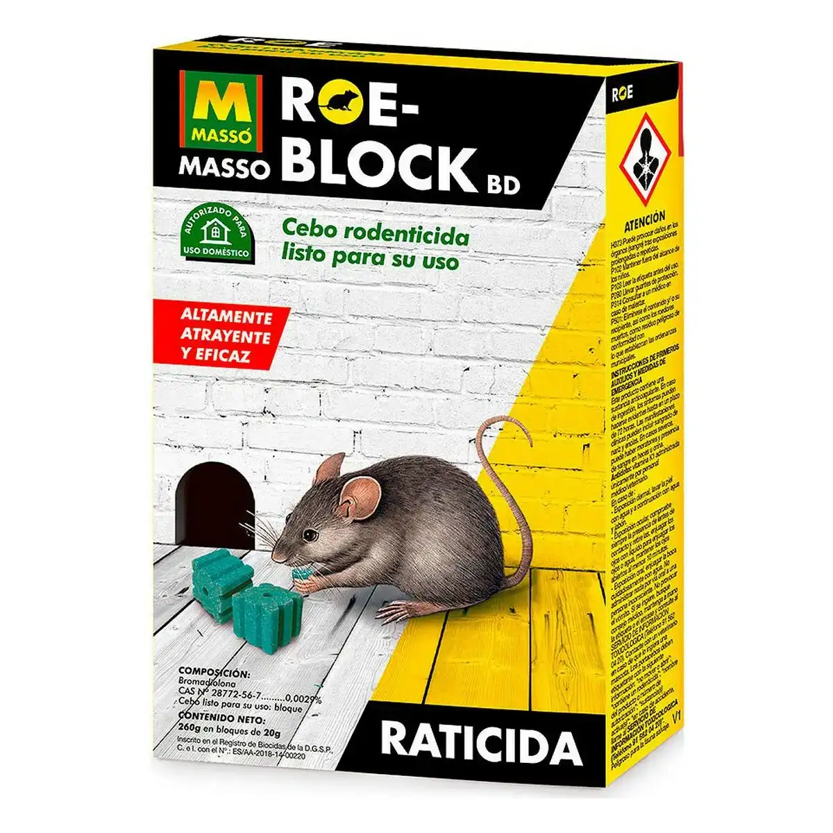 Raticide masso roe block 260 g_6052. DIAYTAR COTE D'IVOIRE - Votre Plateforme Shopping Engagée. Explorez notre catalogue et choisissez des produits qui reflètent notre dévouement envers la qualité et la satisfaction du client.