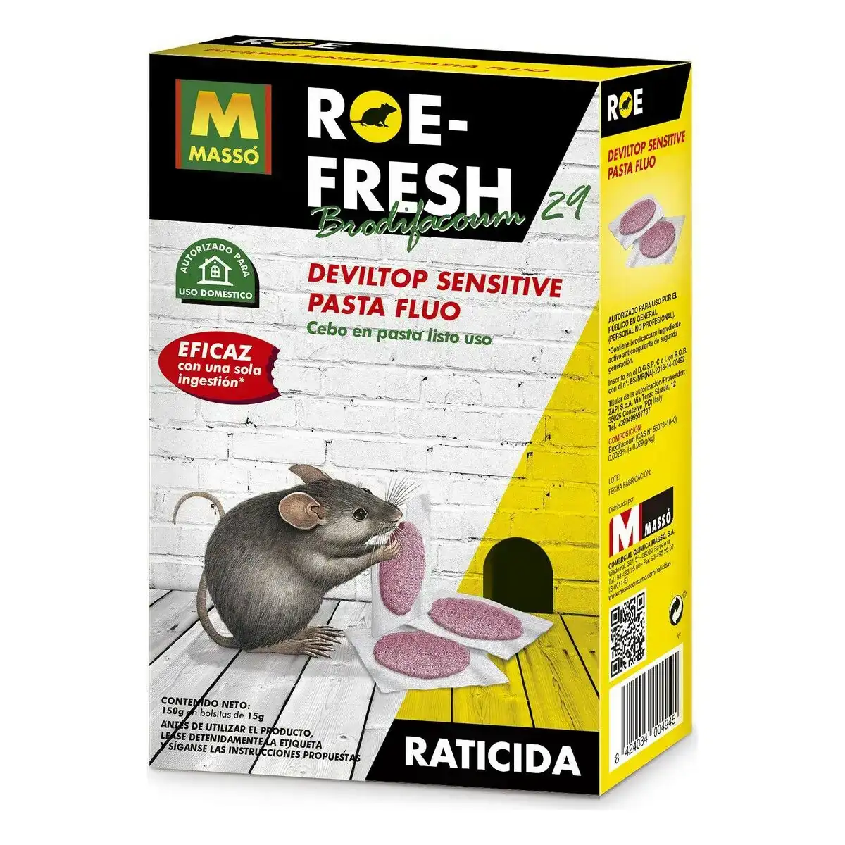 Raticide masso roe fresh 150 g_6364. DIAYTAR COTE D'IVOIRE - Là où Chaque Produit Est une Trouvaille. Parcourez notre catalogue diversifié et découvrez des articles qui enrichiront votre quotidien, du pratique à l'insolite.