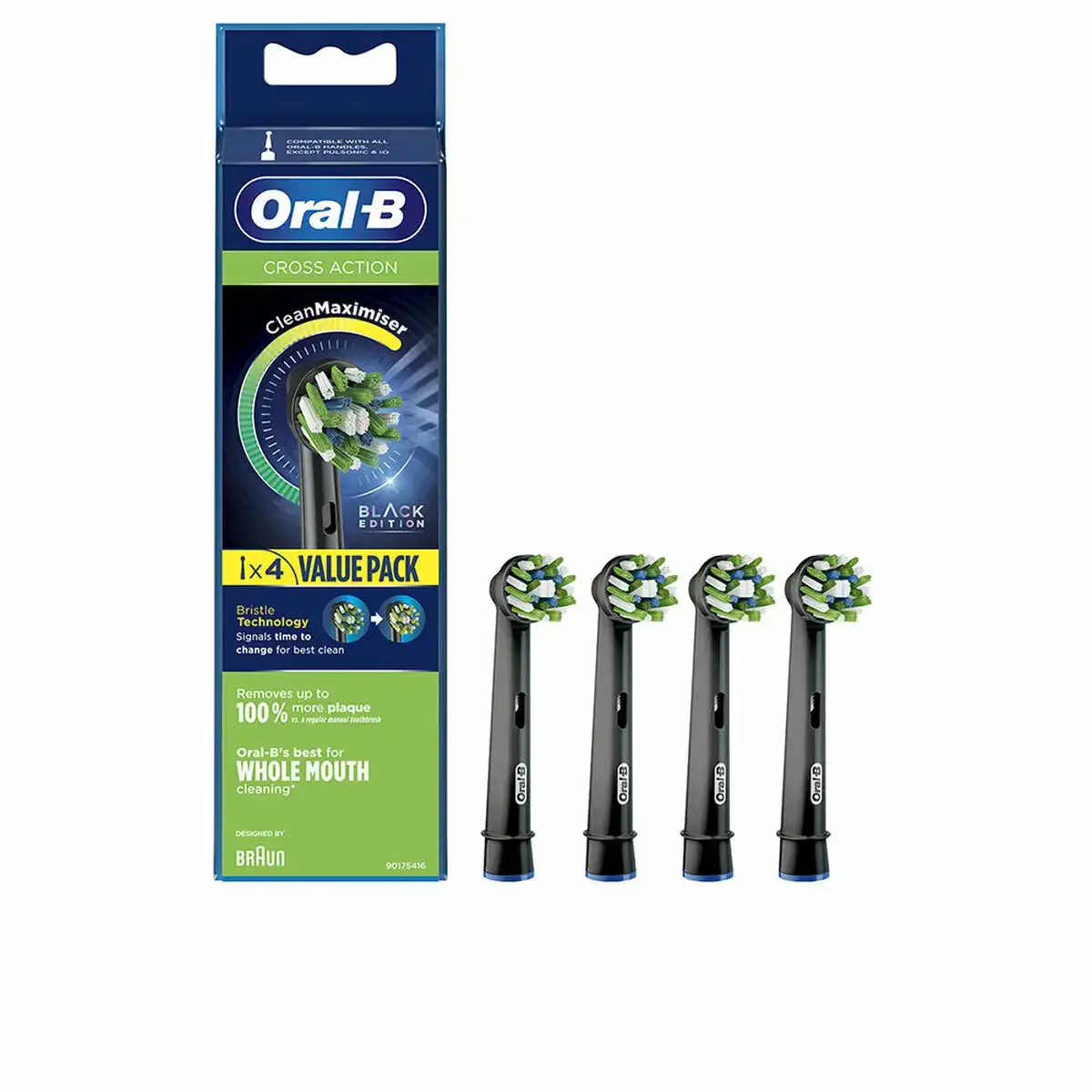 Rechange brosse a dents electrique oral b cross action noir 4 unites_9705. Entrez dans l'Univers de DIAYTAR COTE D'IVOIRE - Où l'Innovation Rencontre la Tradition. Explorez notre sélection de produits modernes et traditionnels qui incarnent l'esprit dynamique du Côte d'Ivoire.