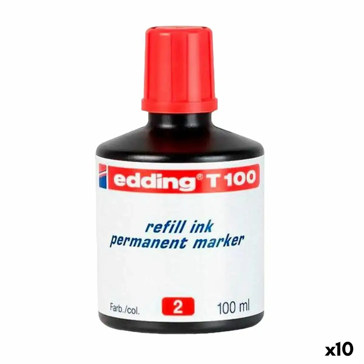 Recharge d encre edding t100 permanent rouge 100 ml 10 unites _7441. DIAYTAR COTE D'IVOIRE - Votre Destination pour un Shopping Réfléchi. Découvrez notre gamme variée et choisissez des produits qui correspondent à vos valeurs et à votre style de vie.