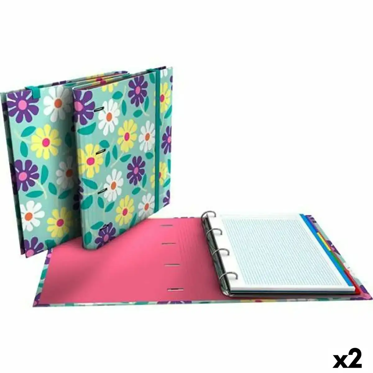 Reliure a anneaux grafoplas carpebook flowers vert a4 2 unites _5826. DIAYTAR COTE D'IVOIRE - Où Chaque Sélection est une Victoire. Découvrez notre boutique en ligne et trouvez des articles qui vous rendent la vie plus belle, un choix à la fois.