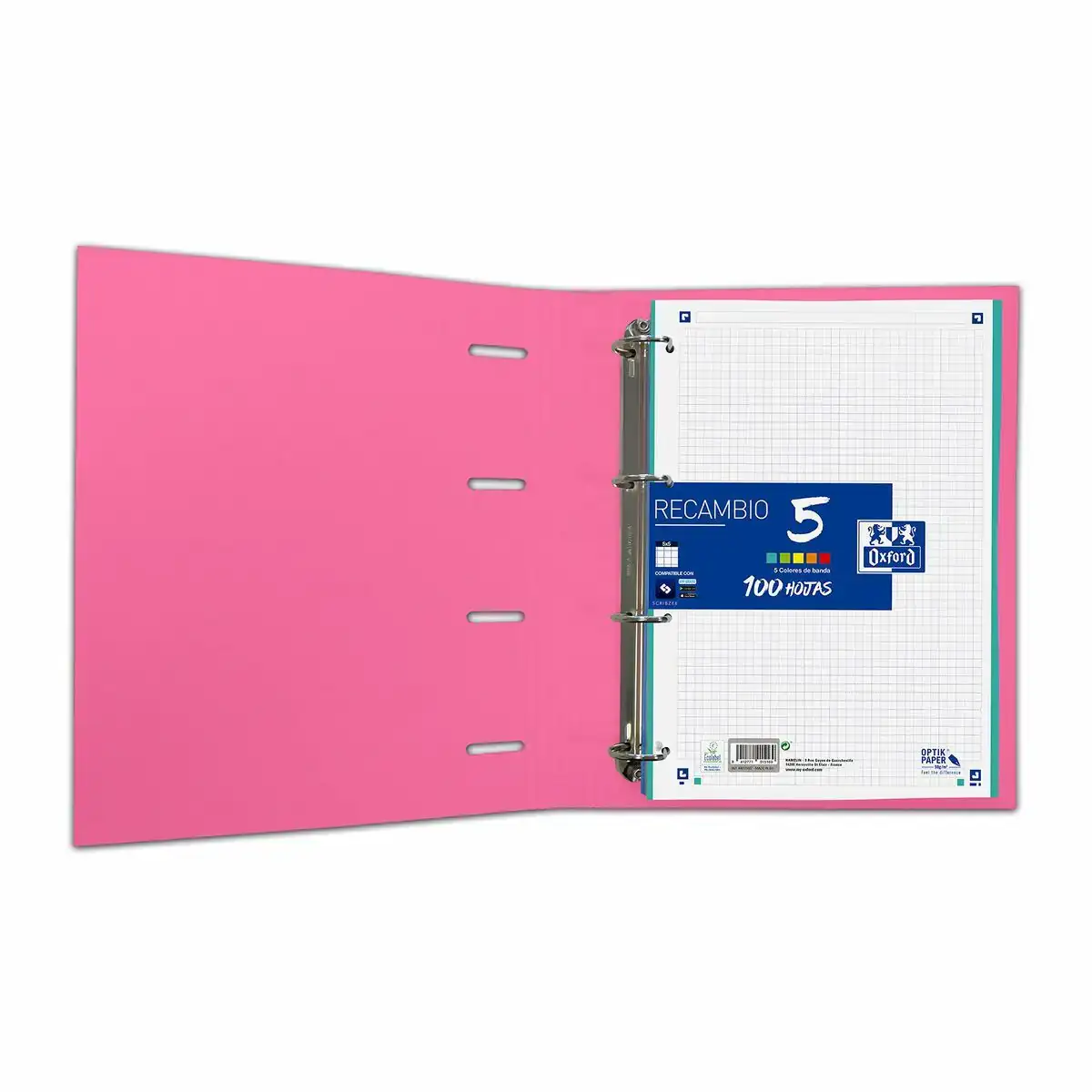 Reliure a anneaux oxford touch europeanbinder rose a4_8894. DIAYTAR COTE D'IVOIRE - L'Art de Vivre le Shopping Authentique. Découvrez notre boutique en ligne et trouvez des produits qui incarnent la passion et le savoir-faire du Côte d'Ivoire.