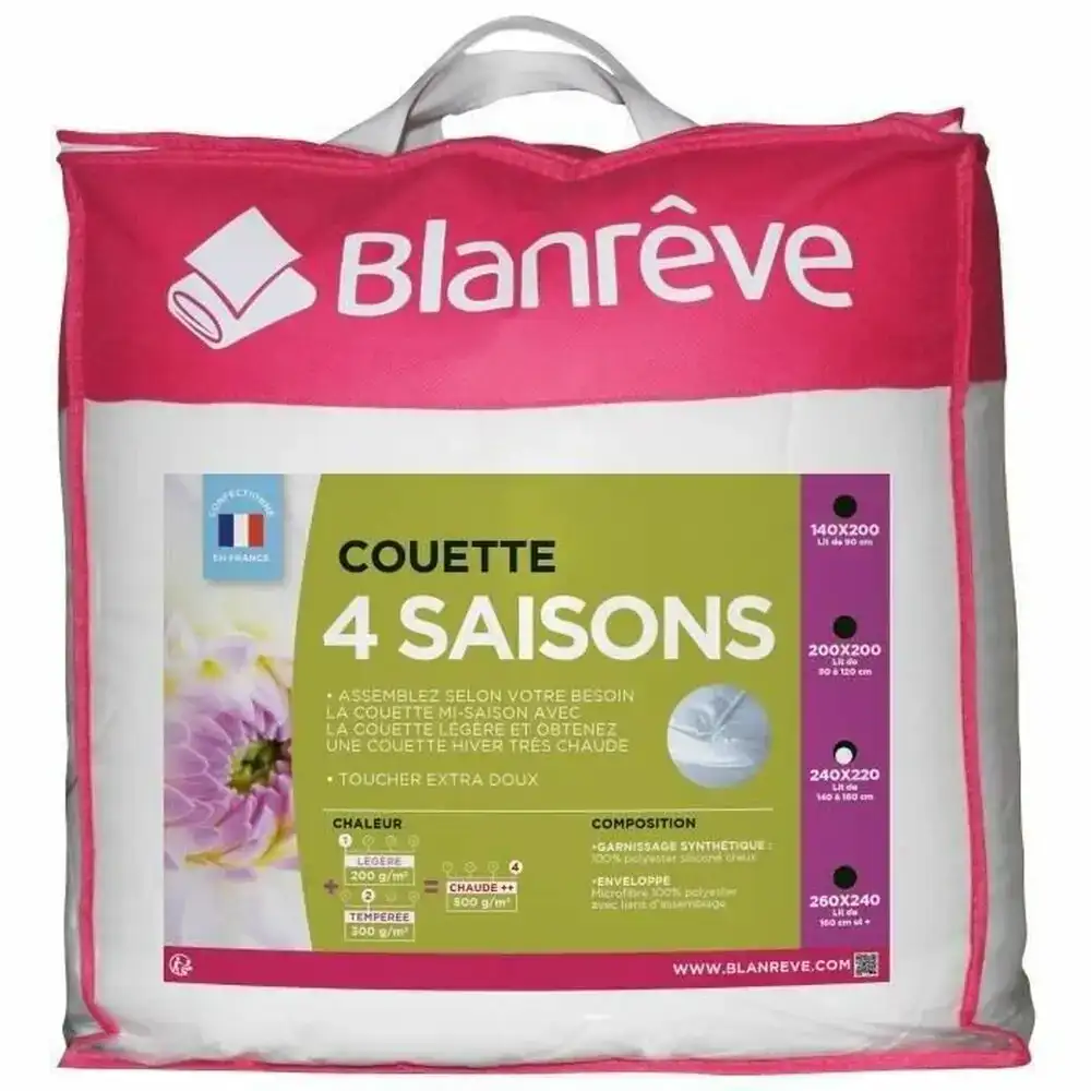 Remplissage de couette blanreve 4 season blanc 220 x 240 cm 300 g m2_4860. DIAYTAR COTE D'IVOIRE - L'Équilibre Parfait entre Tradition et Modernité. Explorez notre collection pour trouver des produits qui incarnent la culture et la contemporanéité du Côte d'Ivoire.