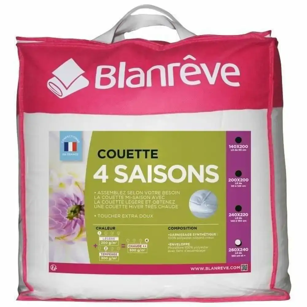 Remplissage de couette blanreve blanc 300 g m2 240 x 260 cm_1669. DIAYTAR COTE D'IVOIRE - Là où la Découverte est au Rendez-vous. Plongez dans notre catalogue et trouvez des articles qui éveilleront votre curiosité et élargiront vos horizons.