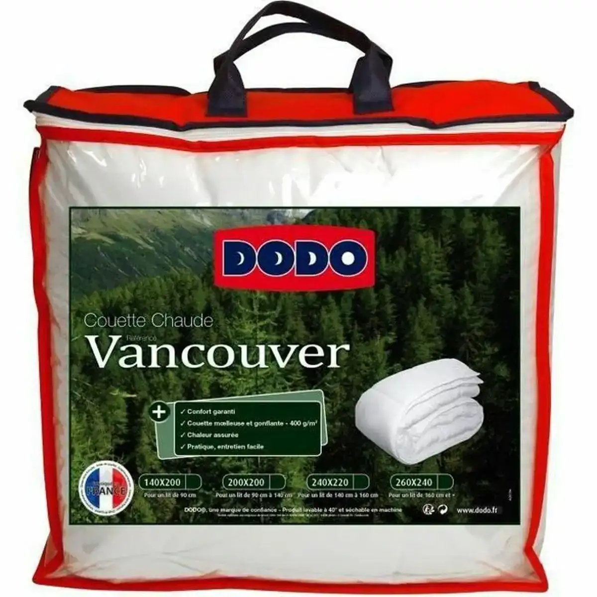 Remplissage de couette dodo vancouver blanc 400 g m2 200 x 200 cm_2648. DIAYTAR COTE D'IVOIRE - Là où Chaque Clic Compte. Parcourez notre boutique en ligne et laissez-vous guider vers des trouvailles uniques qui enrichiront votre quotidien.