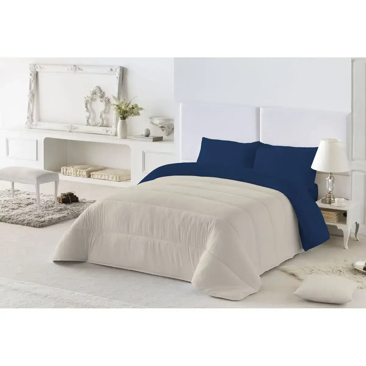 Remplissage de couette naturals colors 300 gsm bleu pierre 240 x 260 cm lit 2 persones _5846. DIAYTAR COTE D'IVOIRE - L'Art de Vivre avec Authenticité. Explorez notre gamme de produits artisanaux et découvrez des articles qui apportent une touche unique à votre vie.