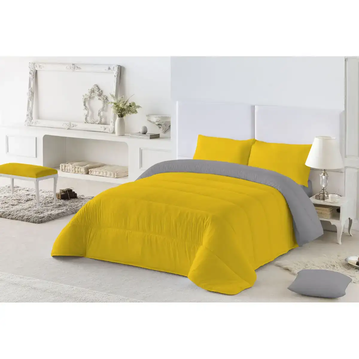 Remplissage de couette naturals colors 300 gsm gris moutarde lit 1 persone 180 x 260 cm _6370. DIAYTAR COTE D'IVOIRE - L'Art de Magasiner sans Limites. Naviguez à travers notre collection diversifiée pour trouver des produits qui élargiront vos horizons shopping.