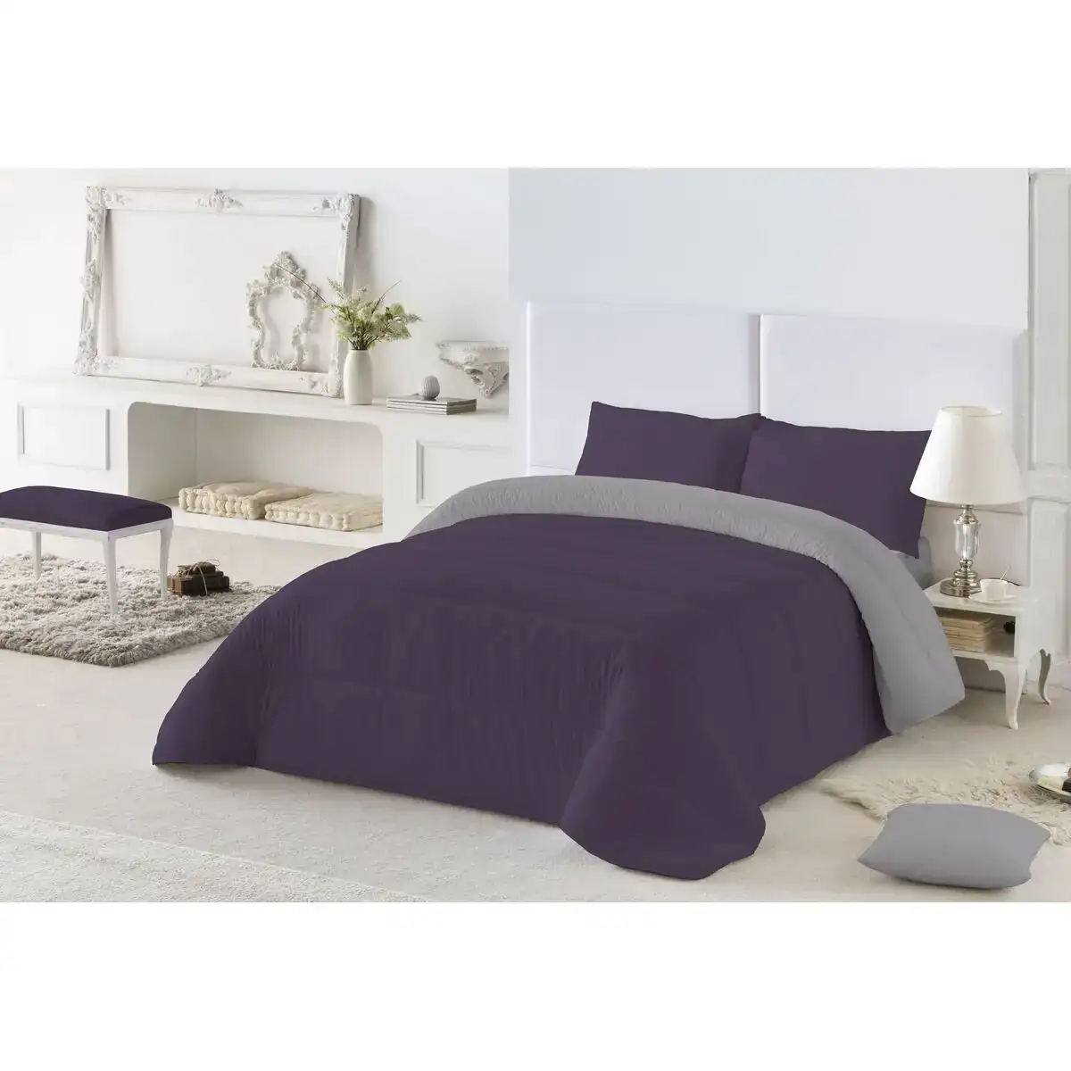 Remplissage de couette naturals colors gris 300 gsm aubergine 240 x 260 cm lit 2 persones _4751. Entrez dans le Monde de DIAYTAR COTE D'IVOIRE - Où la Satisfaction est la Priorité. Explorez notre sélection pensée pour vous offrir une expérience de shopping qui va au-delà de vos attentes.