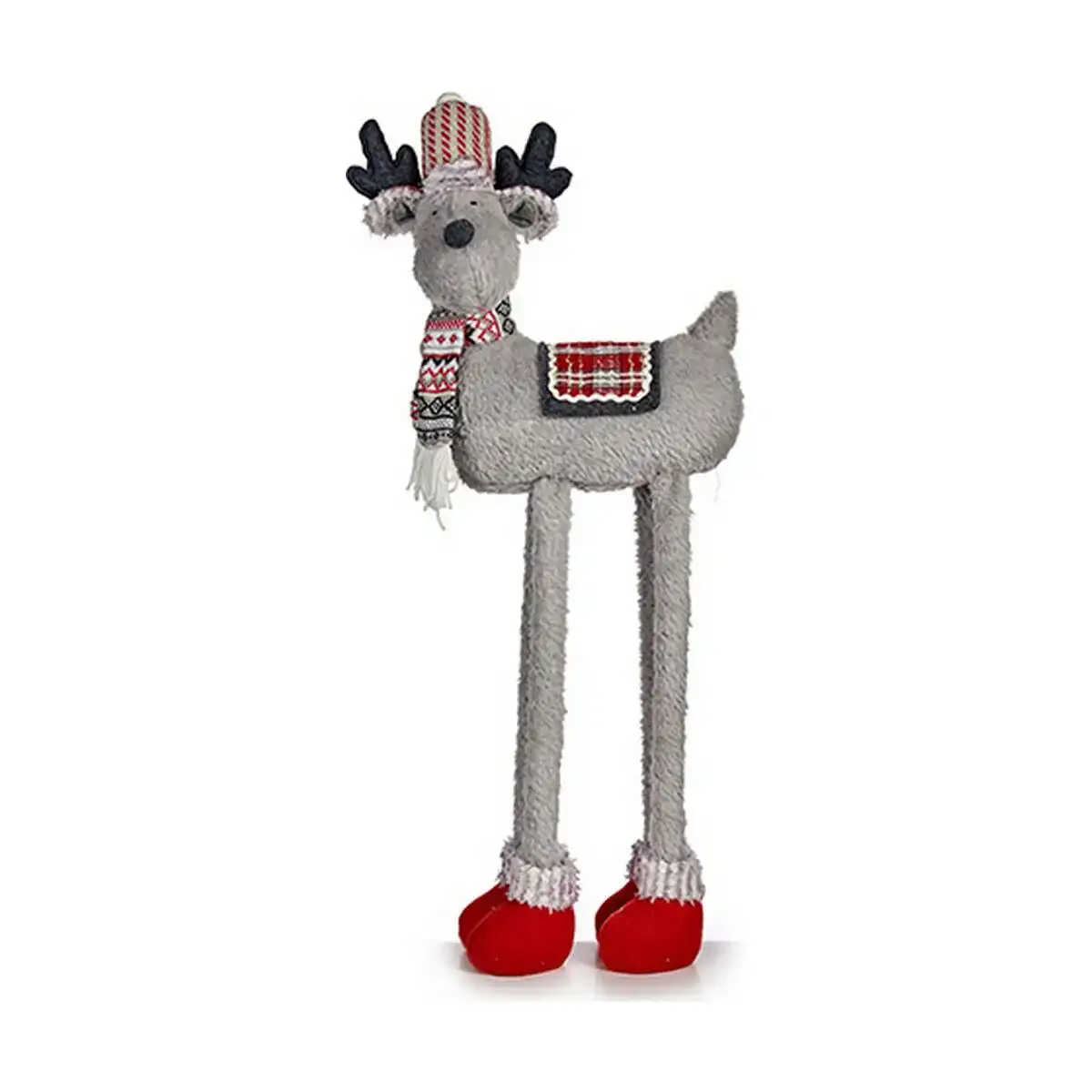 Renne de noel 1 m rouge gris blanc_4827. DIAYTAR COTE D'IVOIRE - Votre Univers Shopping Éclectique. Explorez nos offres variées et découvrez des articles qui embrassent la diversité et la polyvalence de vos besoins.