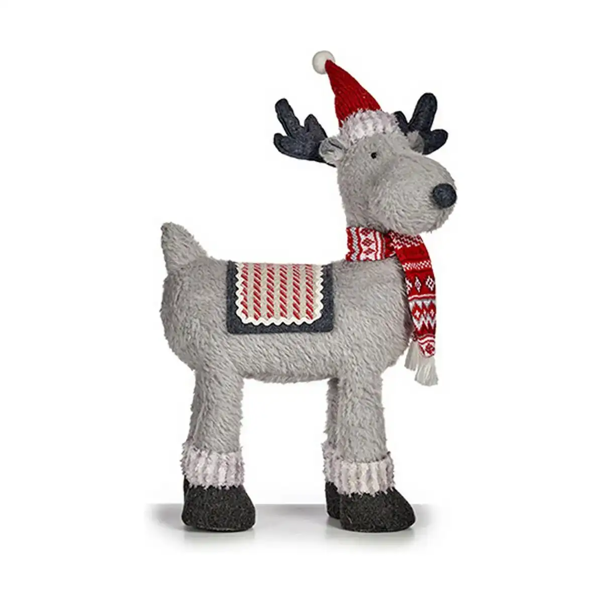 Renne de noel 63 5 cm rouge gris blanc_6910. DIAYTAR COTE D'IVOIRE - Là où la Découverte est au Rendez-vous. Plongez dans notre catalogue et trouvez des articles qui éveilleront votre curiosité et élargiront vos horizons.