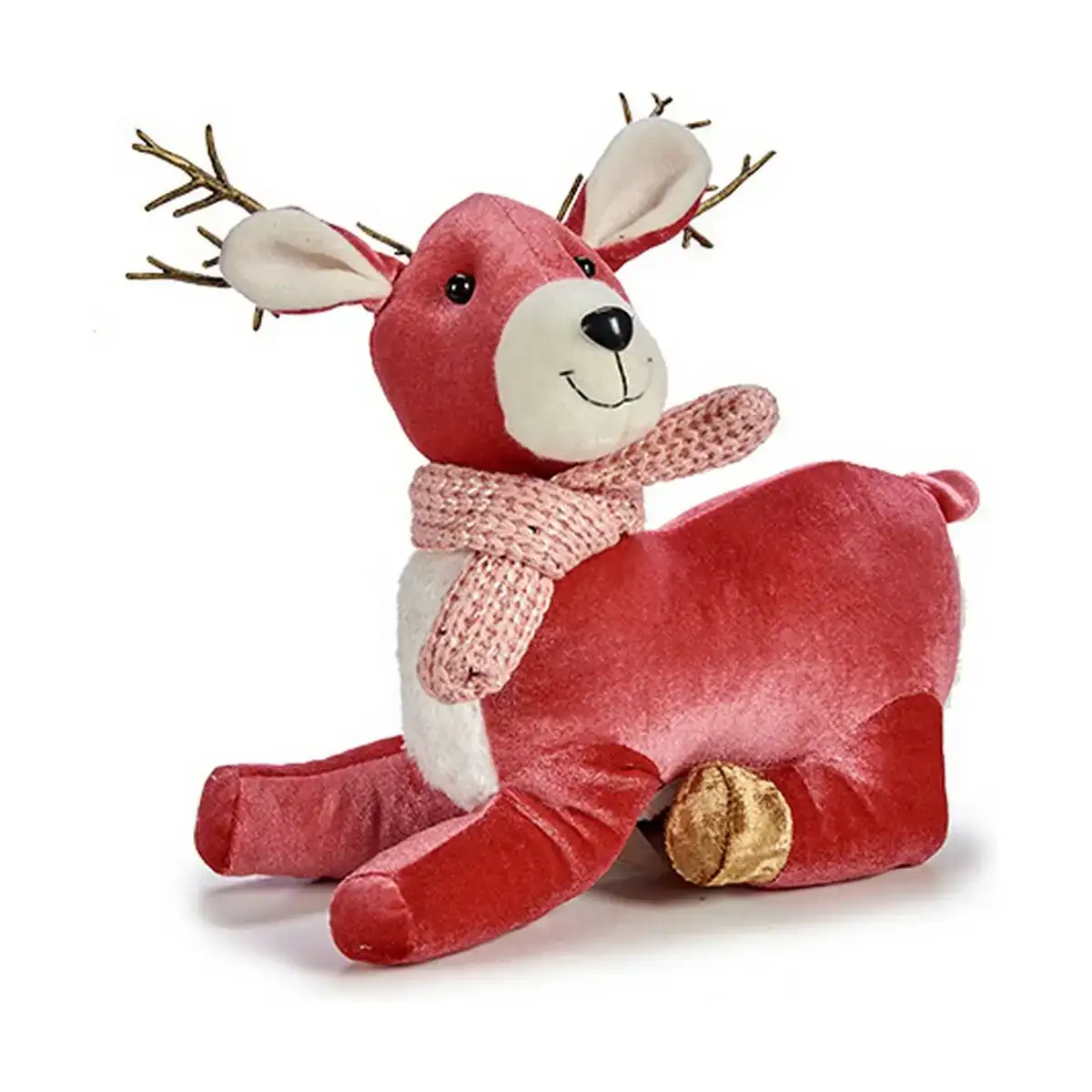 Renne de noel rose 25 x 29 x 10 cm blanc_7745. DIAYTAR COTE D'IVOIRE - Où Choisir est un Acte de Création. Naviguez à travers notre plateforme et choisissez des produits qui complètent votre histoire personnelle.