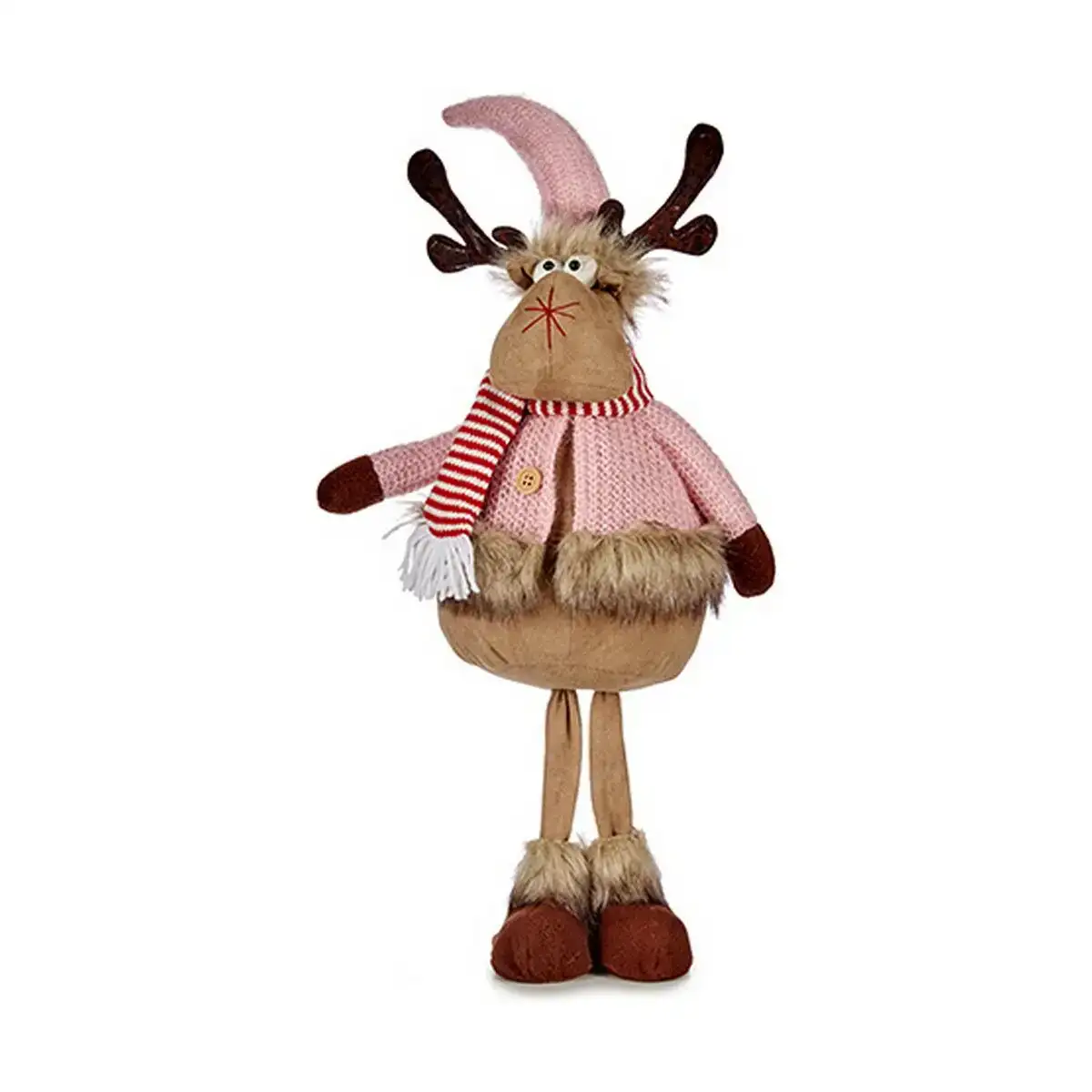 Renne de noel rose marron 24 x 63 x 27 cm_6968. DIAYTAR COTE D'IVOIRE - Votre Passage vers la Découverte. Explorez notre boutique en ligne pour trouver des trésors qui vous attendent, du traditionnel à l'avant-garde.