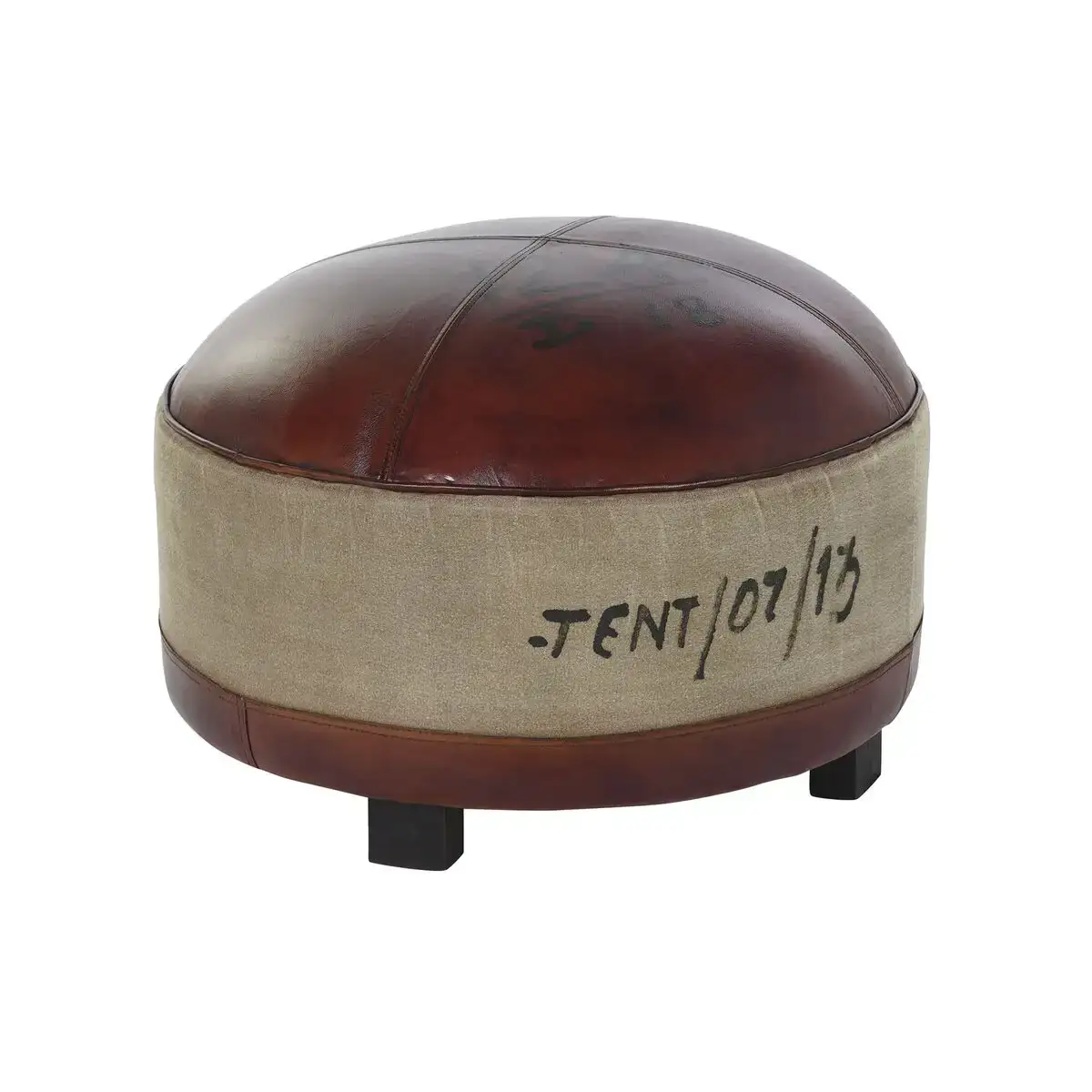 Repose pied dkd home decor 60 x 60 x 41 cm beige marron simili cuir_5305. DIAYTAR COTE D'IVOIRE - Là où le Shopping devient une Fête des Sens. Plongez dans notre univers et choisissez des produits qui éveillent votre goût pour l'esthétique et l'authenticité.