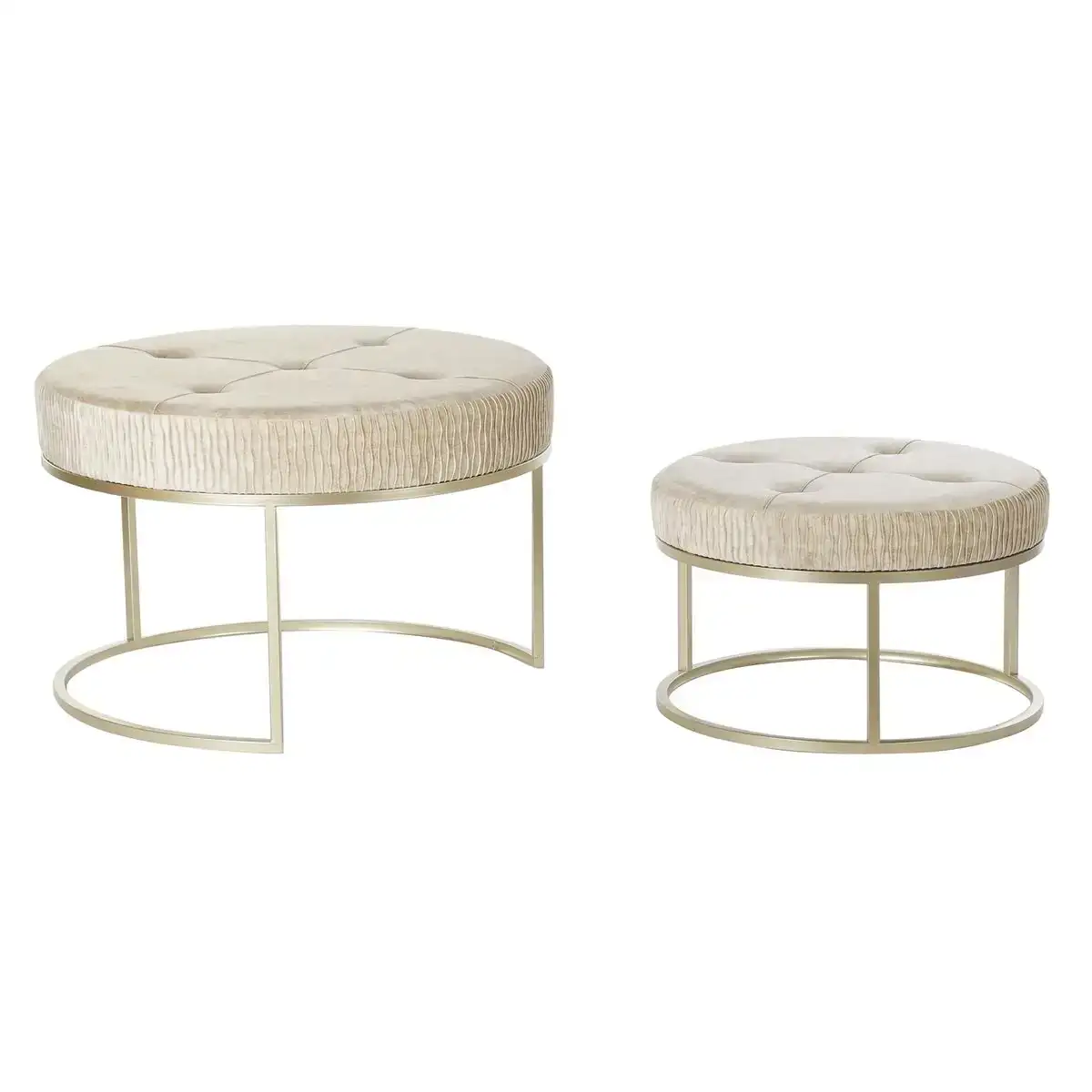 Repose pied dkd home decor beige dore metal polyester 80 x 80 x 53 cm _1962. Bienvenue chez DIAYTAR COTE D'IVOIRE - Là où les Désirs Prendent Vie. Explorez notre boutique en ligne et laissez-vous séduire par des articles qui font écho à vos aspirations et à votre style unique.