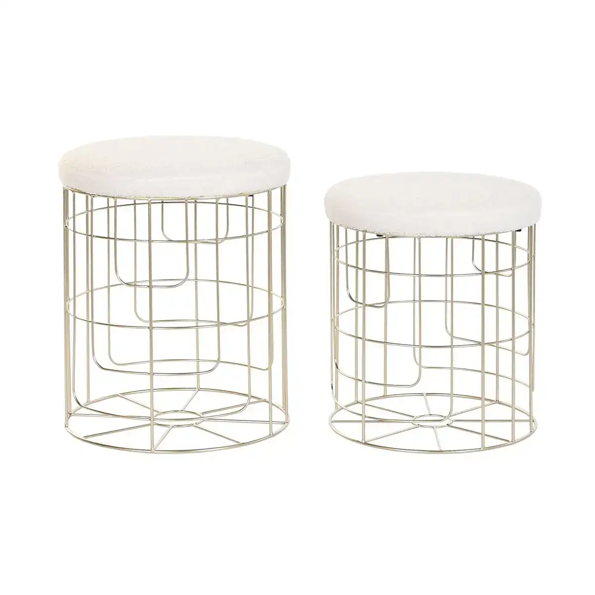 Repose pied dkd home decor beige dore metal polyester blanc moderne 38 x 38 x 44 cm 35 x 35 x 40 cm _2229. DIAYTAR COTE D'IVOIRE - L'Art de Vivre le Shopping Éthique. Parcourez notre gamme et choisissez des produits qui reflètent notre engagement envers des pratiques durables.