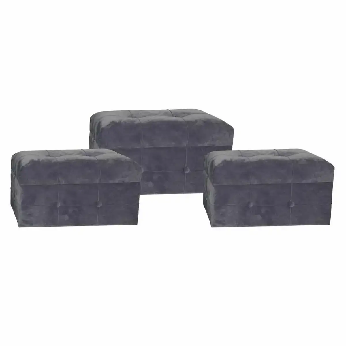 Repose pied dkd home decor gris polyester bois mdf 3 pcs _2395. DIAYTAR COTE D'IVOIRE - Là où Chaque Achat Contribue à un Rêve. Naviguez à travers notre boutique en ligne et soutenez des artisans talentueux tout en acquérant des trésors.