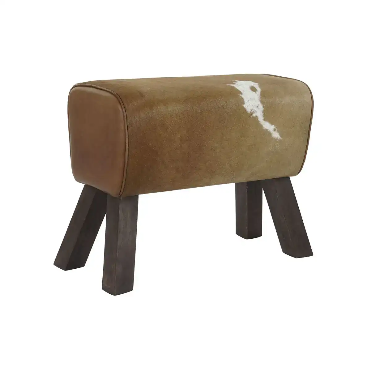 Repose pied dkd home decor noir bois marron vache cuir blanc 64 x 28 x 53 cm _6079. DIAYTAR COTE D'IVOIRE - Votre Destination pour un Shopping Unique. Parcourez notre catalogue et trouvez des articles qui vous inspirent et vous édifient.