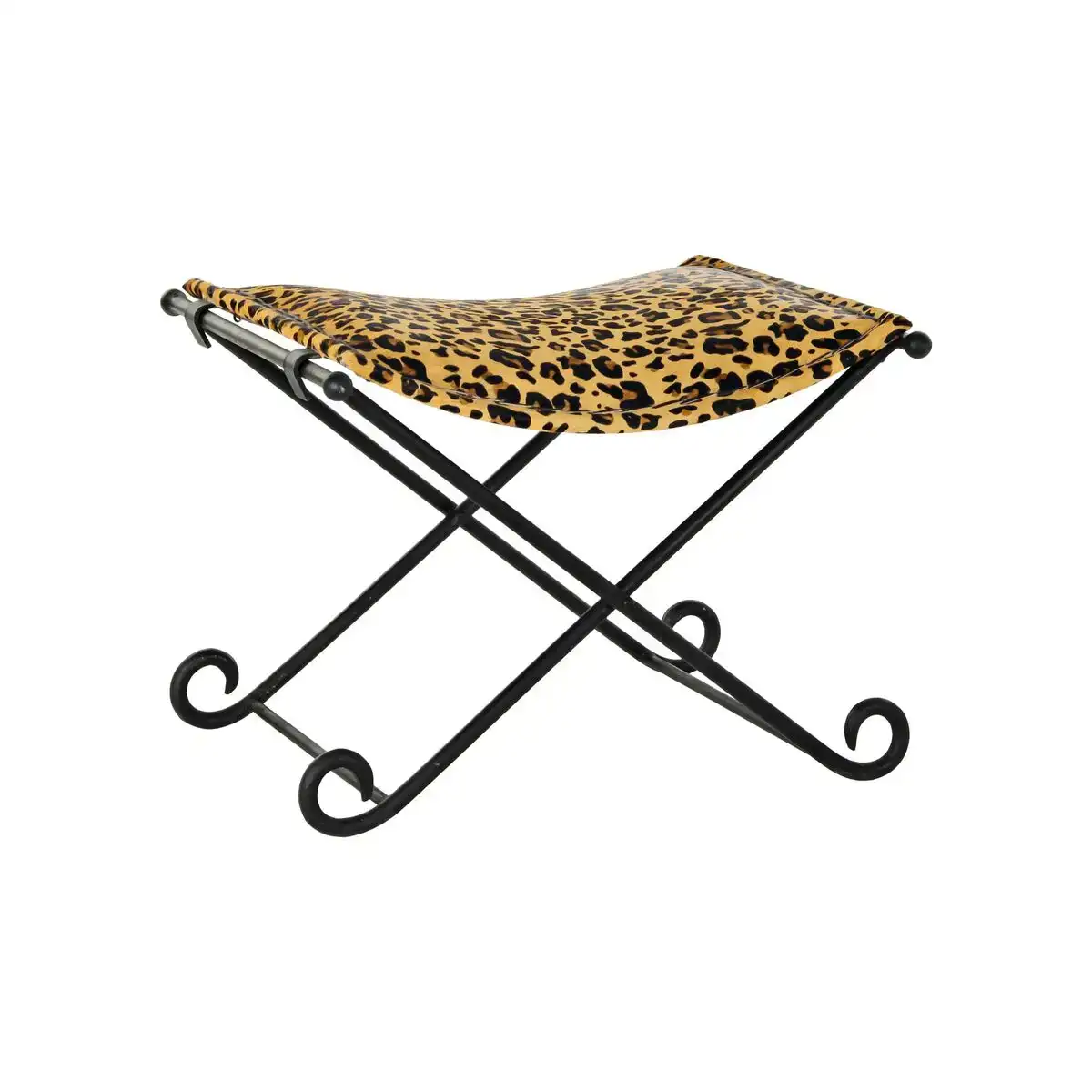 Repose pied dkd home decor noir metal marron cuir leopard 55 x 45 x 41 cm _4868. Bienvenue chez DIAYTAR COTE D'IVOIRE - Où Chaque Détail Fait la Différence. Découvrez notre sélection méticuleuse et choisissez des articles qui répondent à vos exigences.