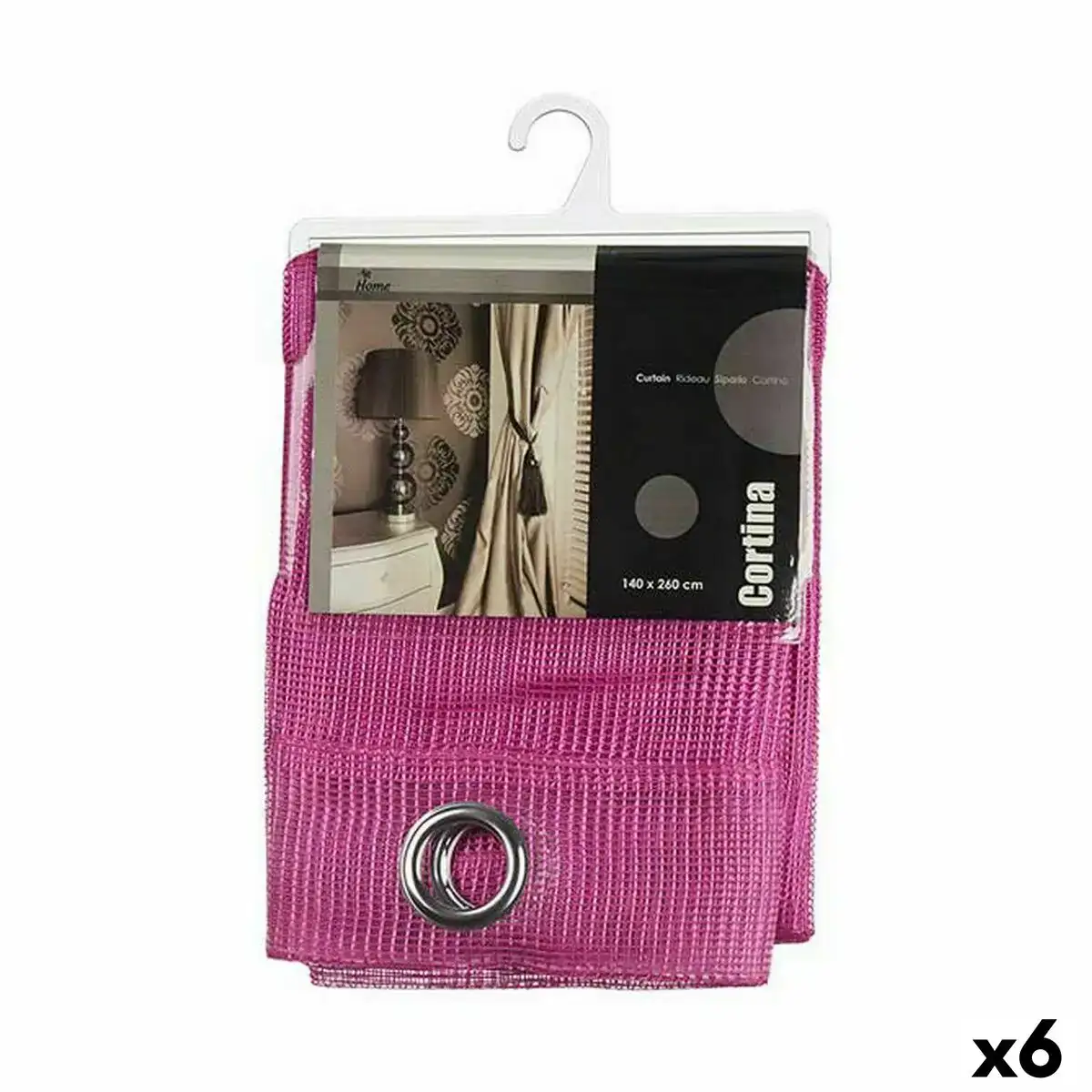 Rideau 140 x 260 cm grille fuchsia 6 unites _7253. Entrez dans l'Univers de DIAYTAR COTE D'IVOIRE - Où Chaque Produit a une Signification. Explorez notre gamme diversifiée et découvrez des articles qui résonnent avec votre vie.