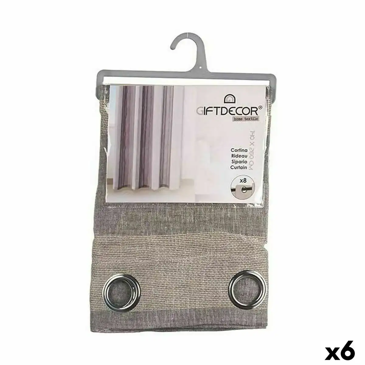 Rideau beige gris 140 x 0 1 x 260 cm 6 unites _8136. DIAYTAR COTE D'IVOIRE - Votre Destination pour un Shopping Inoubliable. Naviguez à travers notre catalogue et choisissez des produits qui vous marquent par leur originalité.