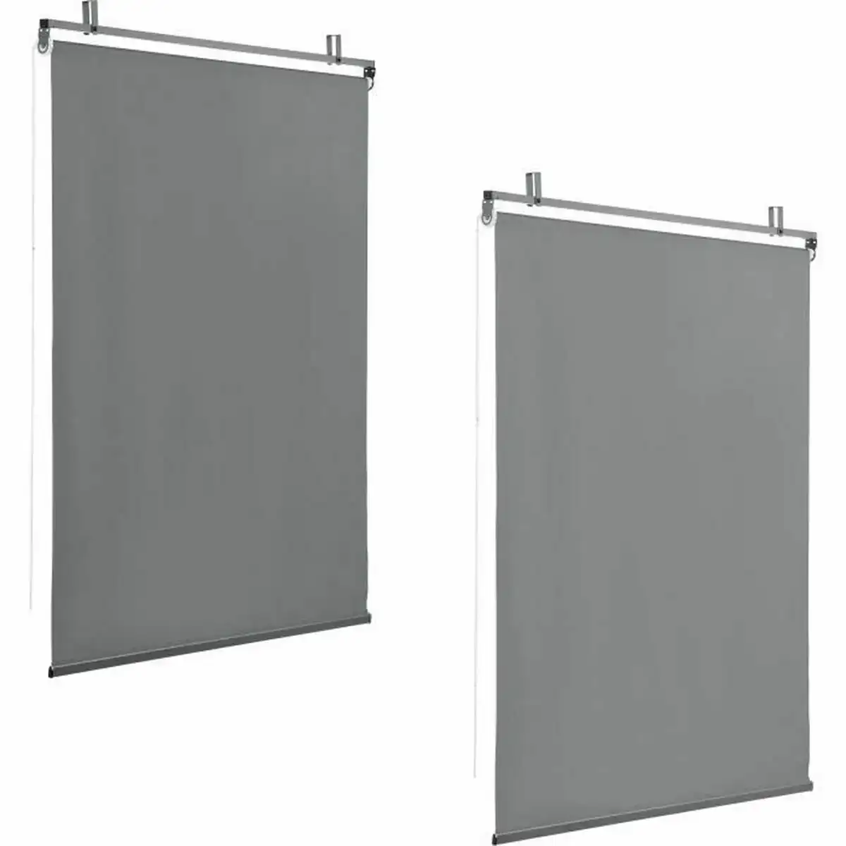 Rideaux 2 25 x 1 2 m gris polyester_5038. DIAYTAR COTE D'IVOIRE - L'Art de Vivre en Couleurs et en Styles. Parcourez notre sélection et trouvez des articles qui reflètent votre personnalité et votre goût pour la vie.