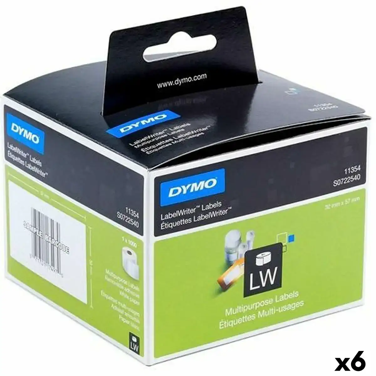 Rouleau d etiquettes dymo 32 x 57 mm noir blanc 1000 pieces 6 unites _8762. Bienvenue sur DIAYTAR COTE D'IVOIRE - Où Chaque Produit a son Histoire. Découvrez notre sélection unique et choisissez des articles qui racontent la richesse culturelle et artistique du Côte d'Ivoire.