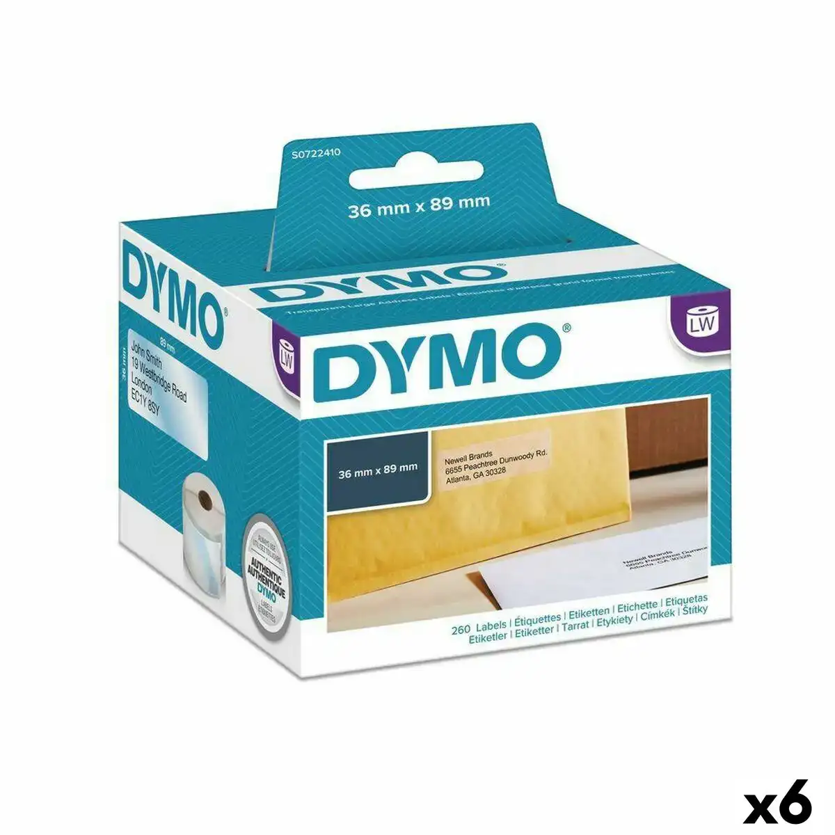 Rouleau d etiquettes dymo 89 x 36 mm labelwriter tm transparent 6 unites _8602. DIAYTAR COTE D'IVOIRE - Votre Destination Shopping Authentique. Explorez notre boutique en ligne et découvrez des trésors qui reflètent l'âme du Côte d'Ivoire, pour une expérience shopping unique.